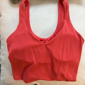 Lululemon align tank top side 6 raspberry cream color